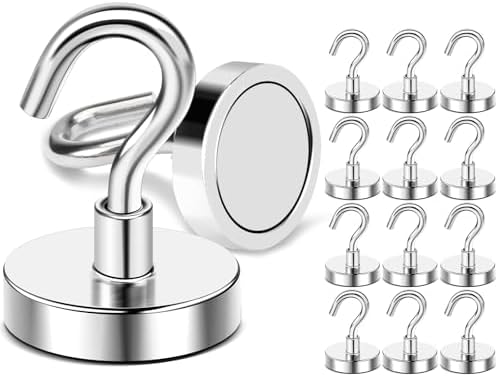 DIYMAG Magnetic Hooks, 170lbs 16pcs Cruise Cabin Essentials Heavy Duty N52 by DIYMAG