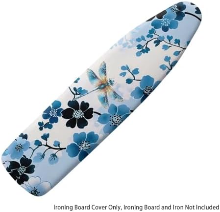 Dragonfly Ironing Board Cover and Pad Standard Size Blue Flower Iron Board - Image 6