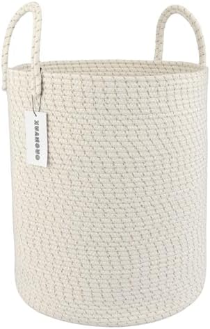 XUANGUO Cotton Rope Laundry Basket Hamper by XUANGUO
