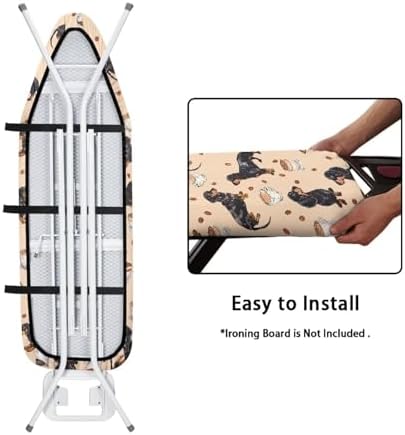 Dachshund Dog Coffee Ironing Board Cover Non-Slip Ironing Board Replacement - Image 4