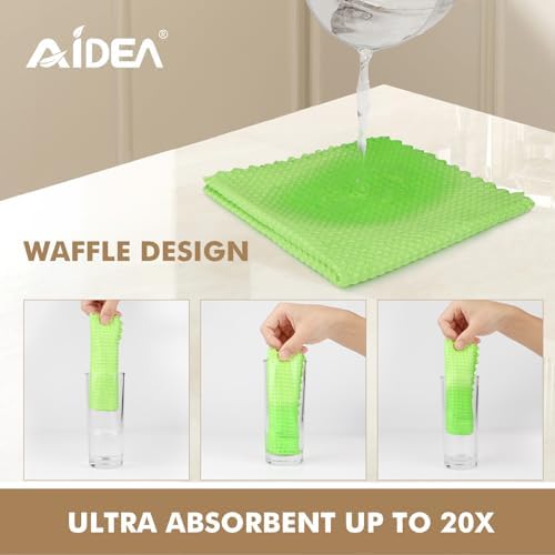 AIDEA Microfiber Glass Cleaning Cloth 12PK, Magic Cleaning Cloth 11×11" - Image 2