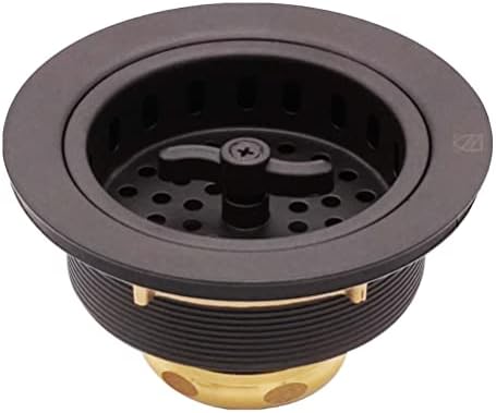 Westbrass A213-12 3-1/2" Wing Nut Twist Style Large Kitchen Sink Basket Strainer by Westbrass