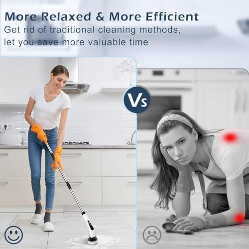 Electric Spin Scrubber, Cordless Cleaning Brush Scrubber - Image 5