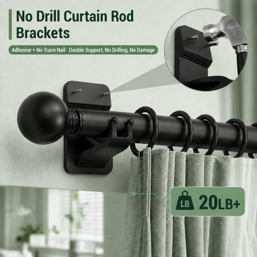 No Drill Curtain Rod Brackets - Image 4