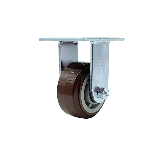 Service Caster Brand Replacement Caster for Uline Caster H-6612R - Rigid Top Plate Caster with 4 Inch Polyurethane Wheel - Heavy Duty Replacement Caster - Fits Platform, U-Boat and Panel Trucks H-4168