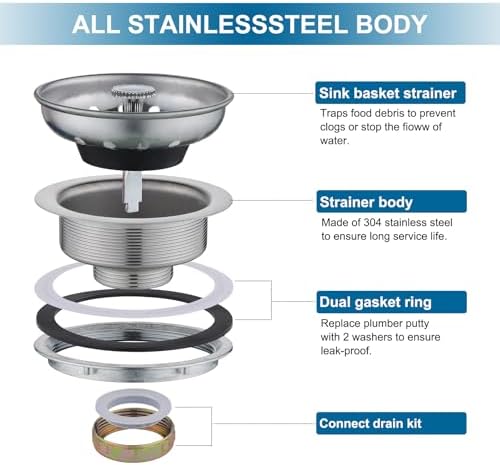 ZM Kitchen Sink Basket Strainer - Image 2