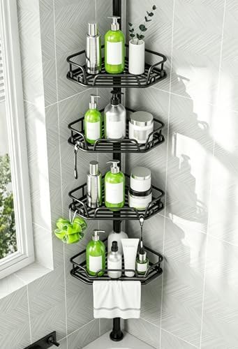 DAOYA Shower Caddy Tension Pole Shower Organizer Tension Rod by DAOYA