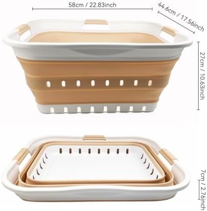 SAMMART 42L Collapsible Plastic Laundry Basket - Image 2
