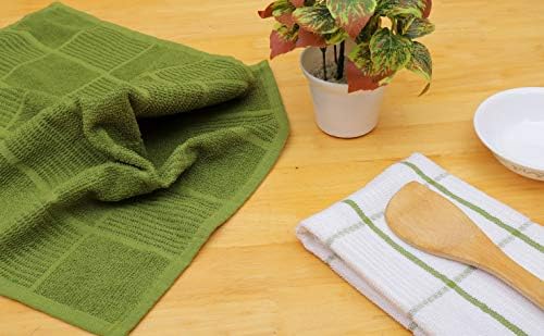 AMOUR INFINI Kitchen Towels Pack of 4, Terry Cotton Dish Towels, Ultra Absorbent - Image 5
