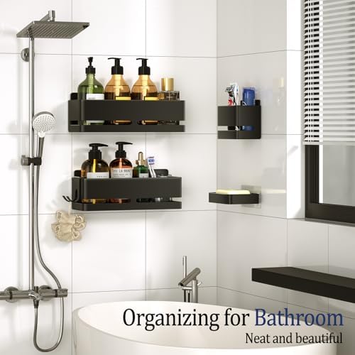 Bathroom Shower Caddy, No Drill Shower Shelves - Image 3