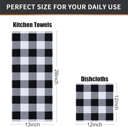 Mordimy 8 Pack Kitchen Towels and Dishcloths Set - Image 6
