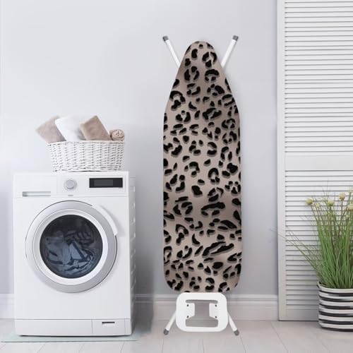 Black Leopard Print Ironing Board Pad and Cover Standard Ironing Board Cover - Image 3