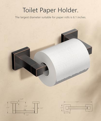FORIOUS Commercial Toilet Paper Holder Wall Mount Bathroom Tissue Holder - Image 2