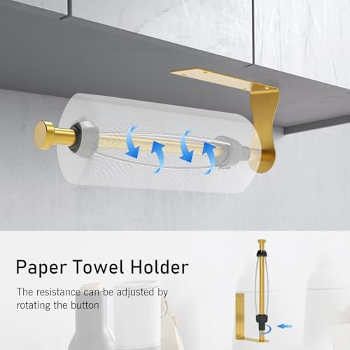 SetSail Paper Towel Holder, Single Hand Operable Paper Towel Holder Under - Image 6
