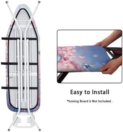 Cherry Blossom Butterfly Padding Ironing Board Covers Easy to Install Stain - Image 4