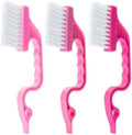 Slick- Window Track Cleaning Brush, 3 Pack, Shades of Pink, Ergonomic Handle by SlickSolutions