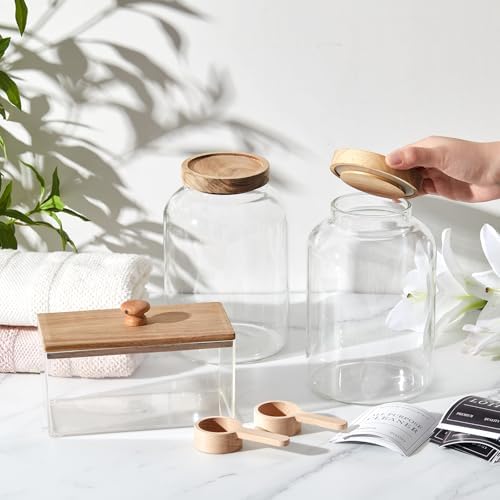 2 Pcs Half Gallon Glass Laundry Storage Containers Jars Set 1 Pcs Acrylic Dryer - Image 6