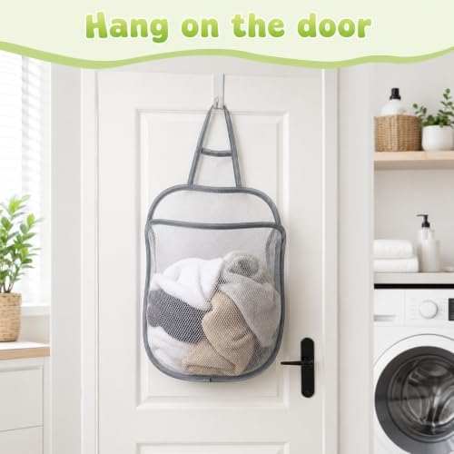 2 Pack Foldable Laundry Hamper, Hanging Laundry Hamper - Image 7