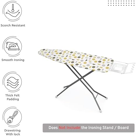 Encasa XO Ironing Board Cover and Pad, Thick Felt 49"x18" - Image 3