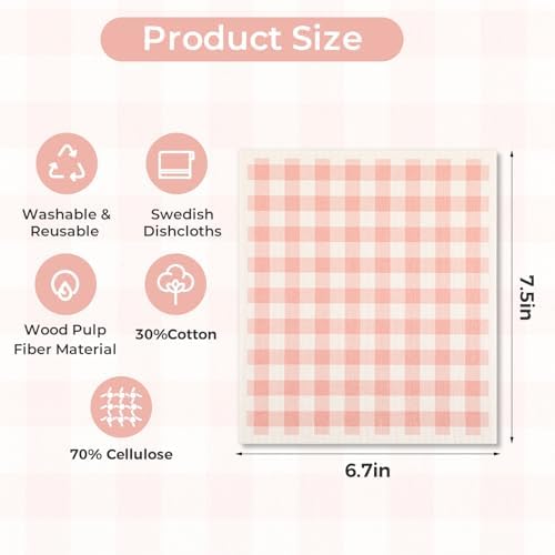 wlich 5 Pack Swedish Dishcloths, Reusable Kitchen Towels - Image 4