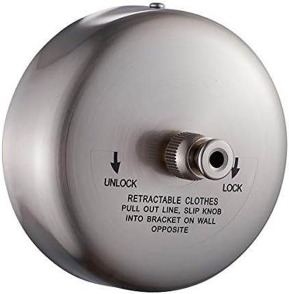 JOOM Retractable Clothesline, 9.2FT Wall-Mounted Laundry Line, Brushed Nickel by JOOM