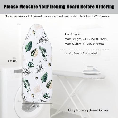 Green Leaf Mini Ironing Board Cover Stretchy Iron Heat Shield - Image 7