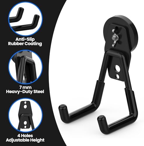 4 Pack Large Magnetic Hooks Heavy Duty Extra Strong Magnetic Garage Hooks Big - Image 4