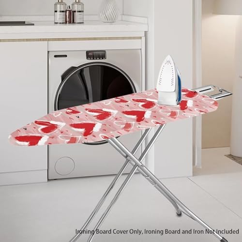 Pink Love Heart Ironing Board Cover, Soft Valentine's Day Heart Ironing Boards - Image 2