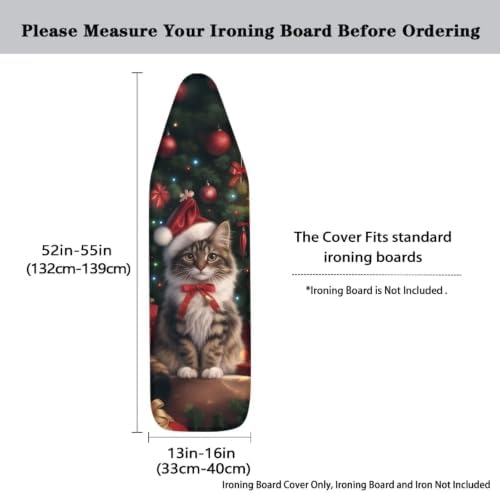 Flashideas Christmas Cat Ironing Board Cover and Pad Standard Size Ironing - Image 5