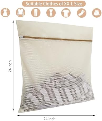 2Pcs Durable Honeycomb Mesh Laundry Bags - Image 2