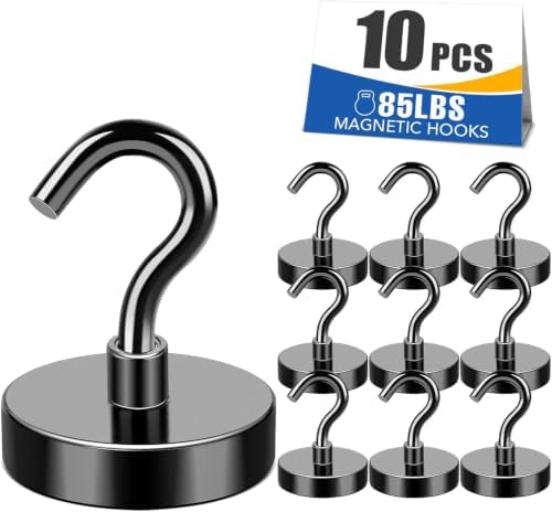 MIKEDE 85LBS+ Magnetic Hooks, Strong Cruise Cabin Ship Essentials Black by MIKEDE
