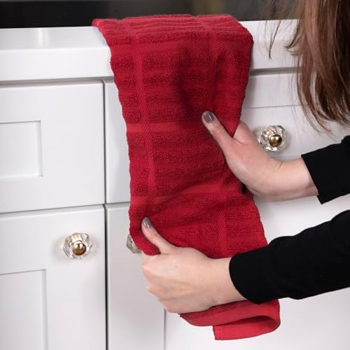 All-Clad Solid & Coordinate Kitchen Towels: Highly Absorbent, Super Soft Long - Image 4