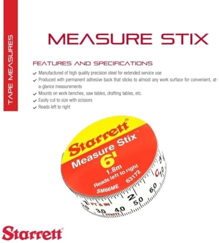 Starrett Tape Measure Stix, 3/4" x 72", S12 Style - Image 2