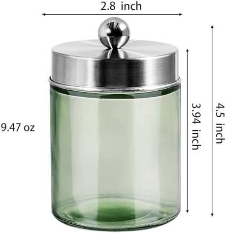 3 Pack Apothecary Jar Canisters Bathroom Vanity Organizer - Image 7