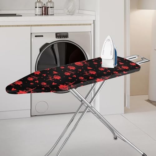 Red Rose Ironing Board Cover, Love Heart Flower Applicable Standard Size Iron - Image 2