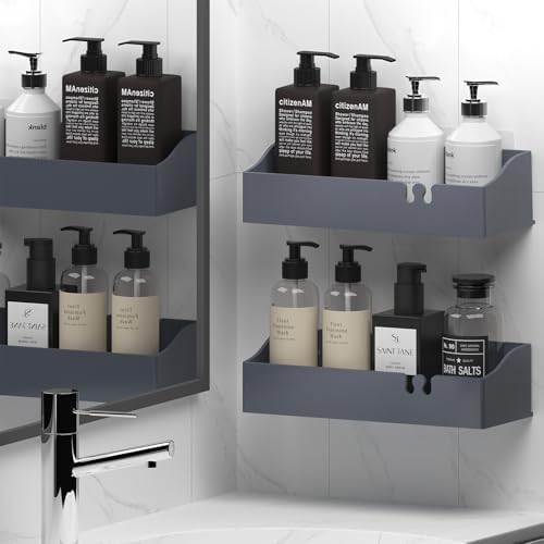 Acrylic Shower Caddy Bathroom Organizer, Rustproof Shower Shelves - Image 2