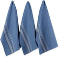 DII French Stripe Dishtowels, Kitchen Collection, 20 x 30, Chambray Blue by DII