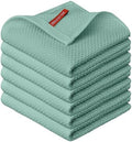 Artoid Mode 100% Cotton Light Green Waffle Weave Kitchen Dish Cloths, 12x12 by ArtoidMode