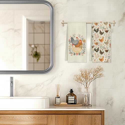 Farmhouse Chicken Rooster Kitchen Towels, Chicken Dish Towels, Rooster Decor - Image 5