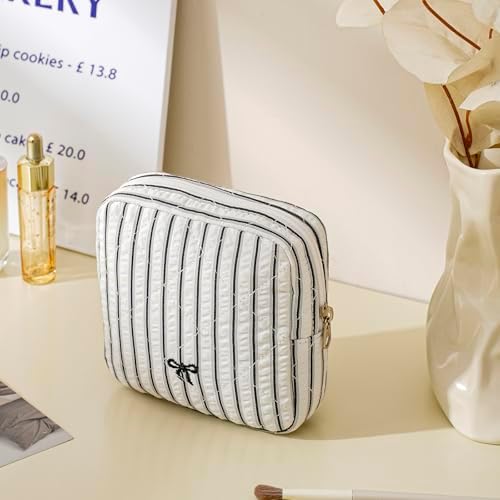 RSRSLEII Mini Quilted Striped Makeup Pouch - Image 3