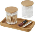 INIUNIK 2 Pack Glass Qtip Holder Dispenser by INIUNIK
