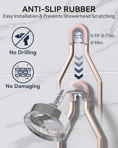 YASONIC Never Rust Shower Caddy Hanging, Aluminum Shower Racks - Image 6
