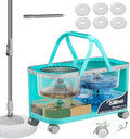 RinseWise Easy-Use Gen 2 Mop Bucket, Clean/Dirty Water Separation, 6 Heads by RinseWise