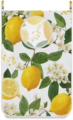 Lemon Branch Flower Hanging Laundry Hamper Door Hampers Bag Basket by Tatenale