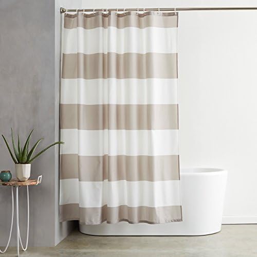Amazon Basics Bathroom Shower Curtain, Water Resistant Fabric - Image 7