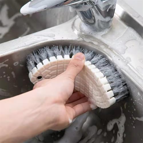 2 Pcs Without Dead Corner Multi Purpose Heavy Duty Scrub Brush, Heavy Duty Hand - Image 3