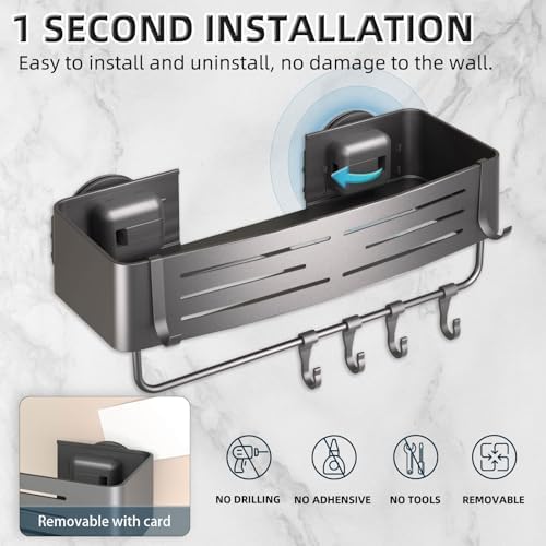 Onemake Shower Caddy Suction Cup, 2 Pack Shower Shelf - Image 5