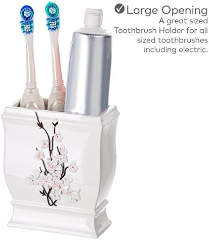 Vanda Cherry Blossom 4 Piece Resin Bathroom Accessories Set - Image 3