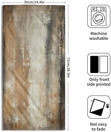 Burnt Brown and Grey Hand Towels - Image 2