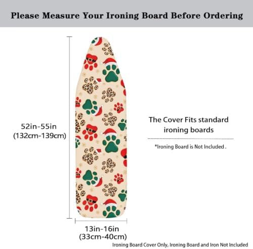 Flashideas Christmas Dog Paws Ironing Board Cover and Pad Standard Size Soft - Image 5